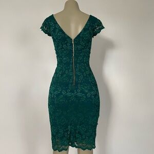 Elegant Green Lace Dress